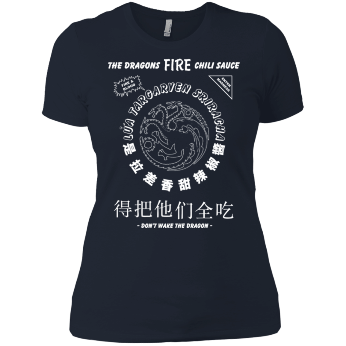T-Shirts Midnight Navy / X-Small Dragons Fire Chili Sauce Women's Premium T-Shirt