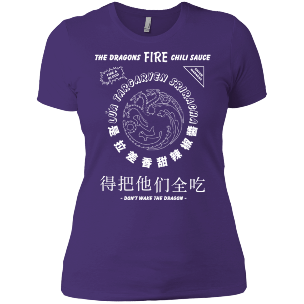 T-Shirts Purple / X-Small Dragons Fire Chili Sauce Women's Premium T-Shirt