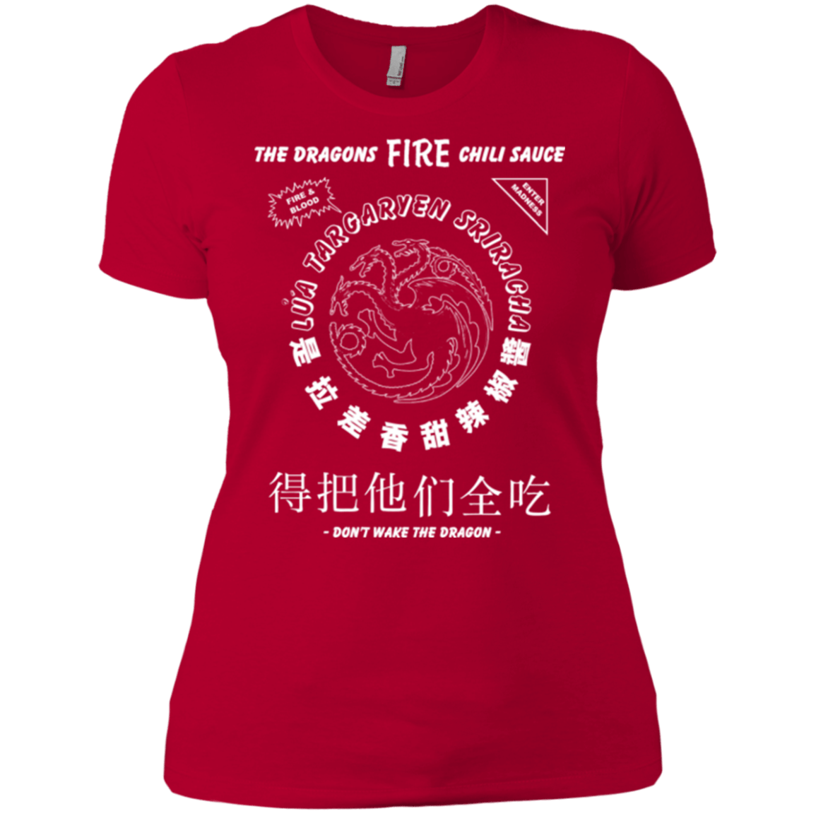 T-Shirts Red / X-Small Dragons Fire Chili Sauce Women's Premium T-Shirt