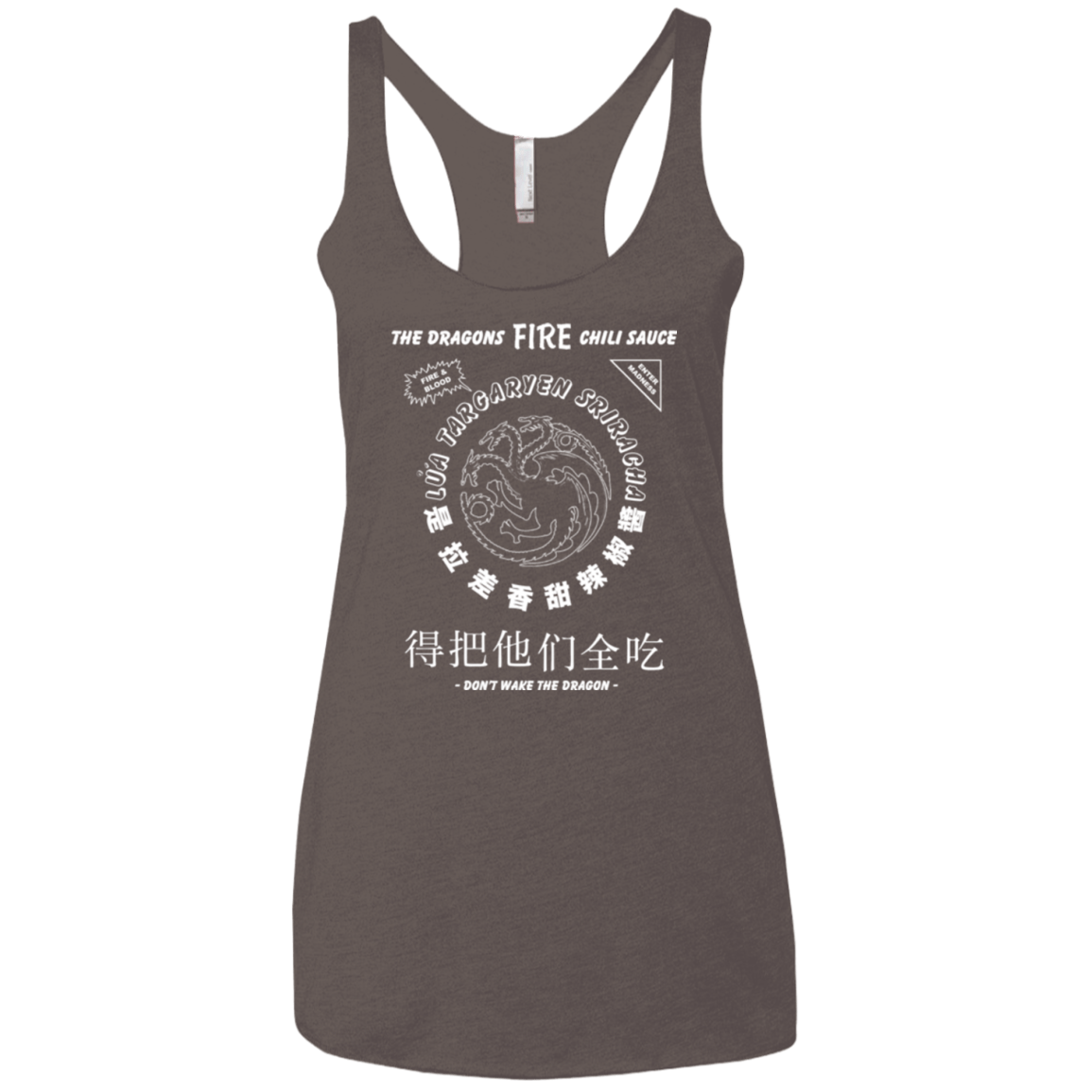 T-Shirts Macchiato / X-Small Dragons Fire Chili Sauce Women's Triblend Racerback Tank