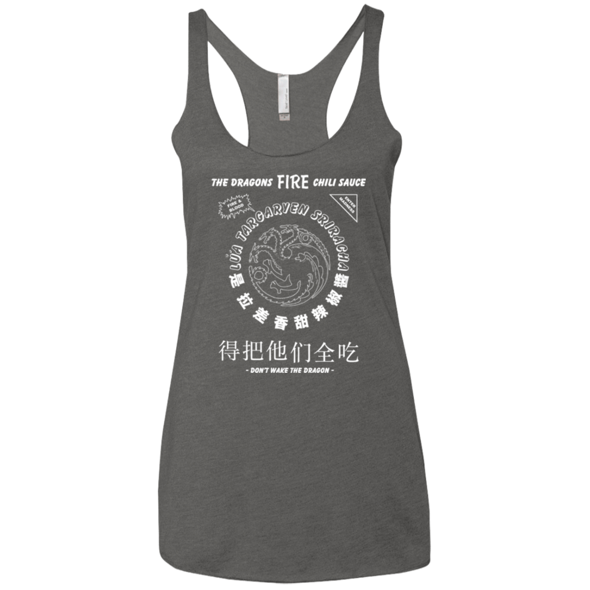 T-Shirts Premium Heather / X-Small Dragons Fire Chili Sauce Women's Triblend Racerback Tank