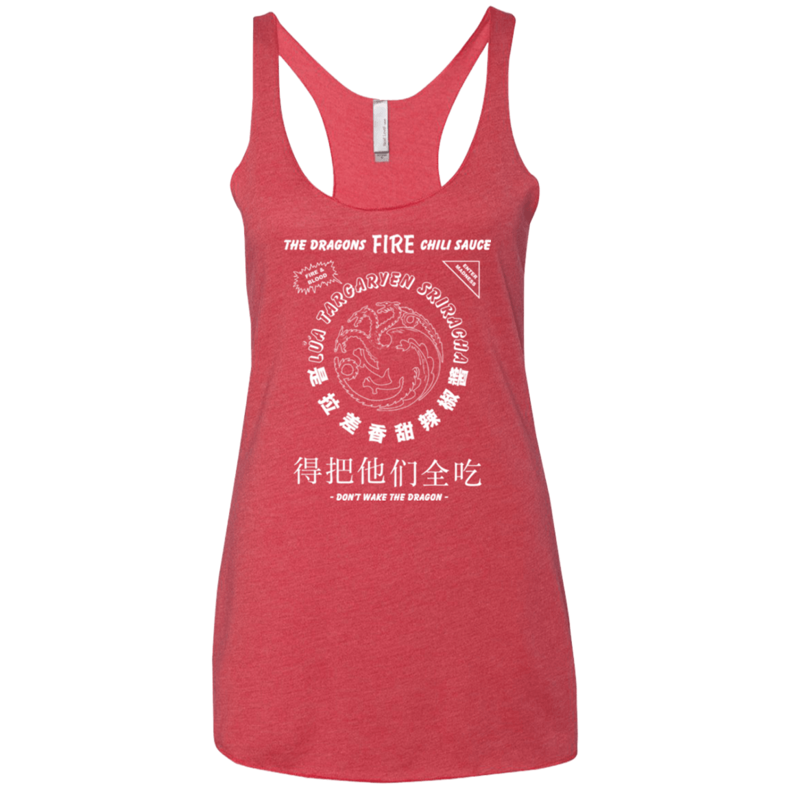 T-Shirts Vintage Red / X-Small Dragons Fire Chili Sauce Women's Triblend Racerback Tank