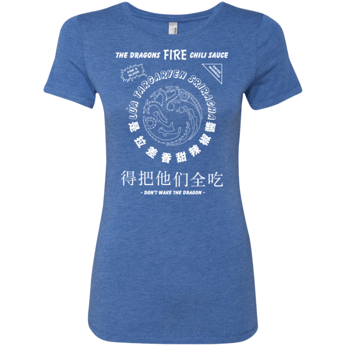 T-Shirts Vintage Royal / Small Dragons Fire Chili Sauce Women's Triblend T-Shirt