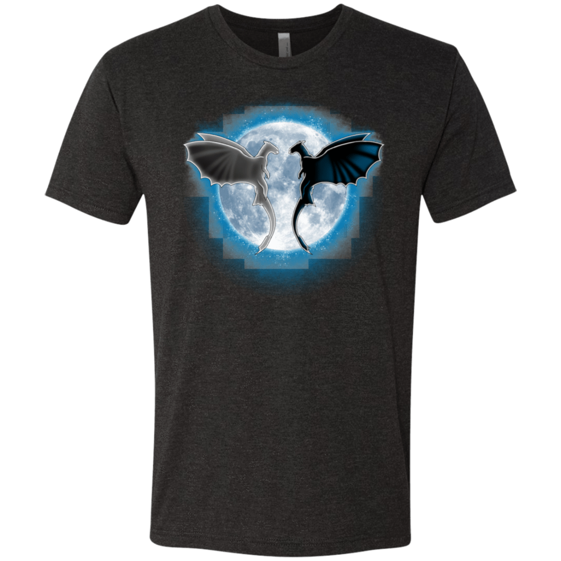 T-Shirts Vintage Black / S Dragons Moon Men's Triblend T-Shirt