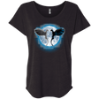 T-Shirts Vintage Black / X-Small Dragons Moon Triblend Dolman Sleeve