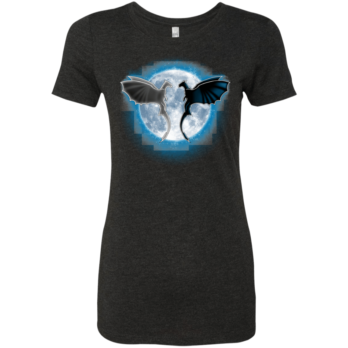 T-Shirts Vintage Black / S Dragons Moon Women's Triblend T-Shirt