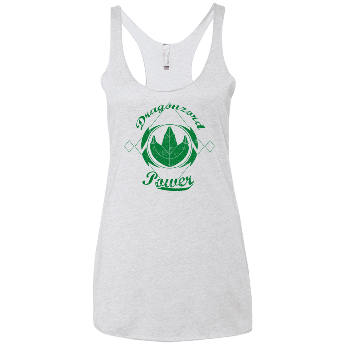 T-Shirts Heather White / X-Small Dragonzord Power Women's Triblend Racerback Tank