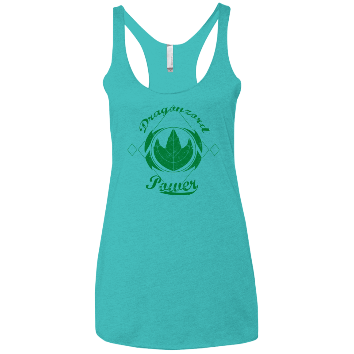 T-Shirts Tahiti Blue / X-Small Dragonzord Power Women's Triblend Racerback Tank