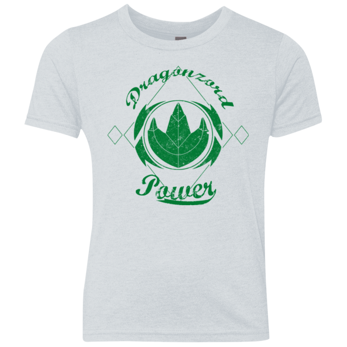 T-Shirts Heather White / YXS Dragonzord Power Youth Triblend T-Shirt
