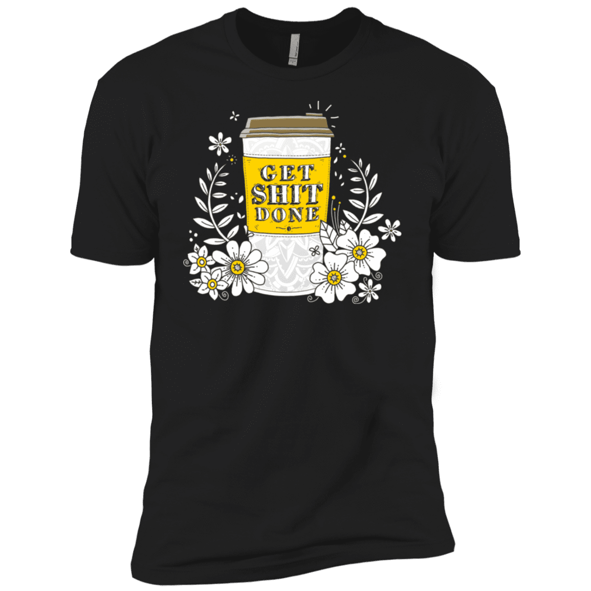 T-Shirts Black / X-Small Drink Coffee, Get Shit Done Men's Premium T-Shirt