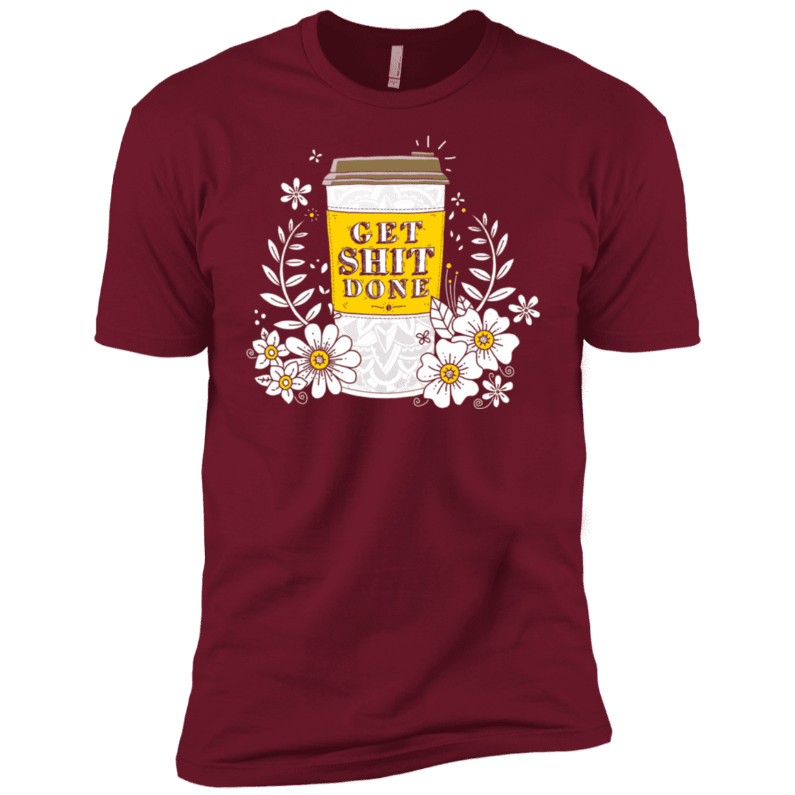 T-Shirts Cardinal / X-Small Drink Coffee, Get Shit Done Men's Premium T-Shirt