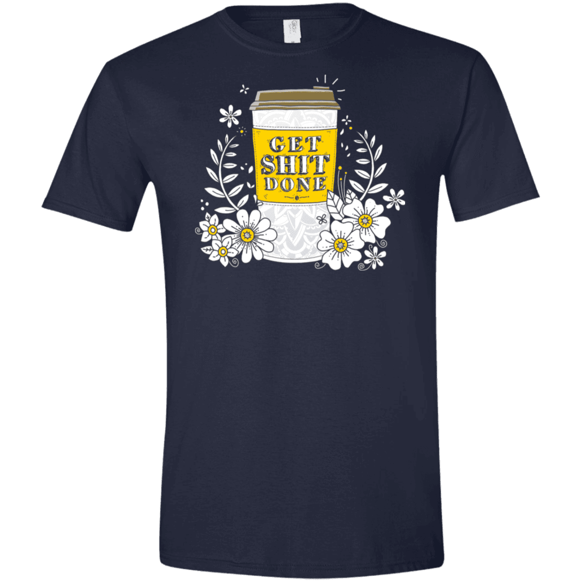 T-Shirts Navy / X-Small Drink Coffee, Get Shit Done Men's Semi-Fitted Softstyle