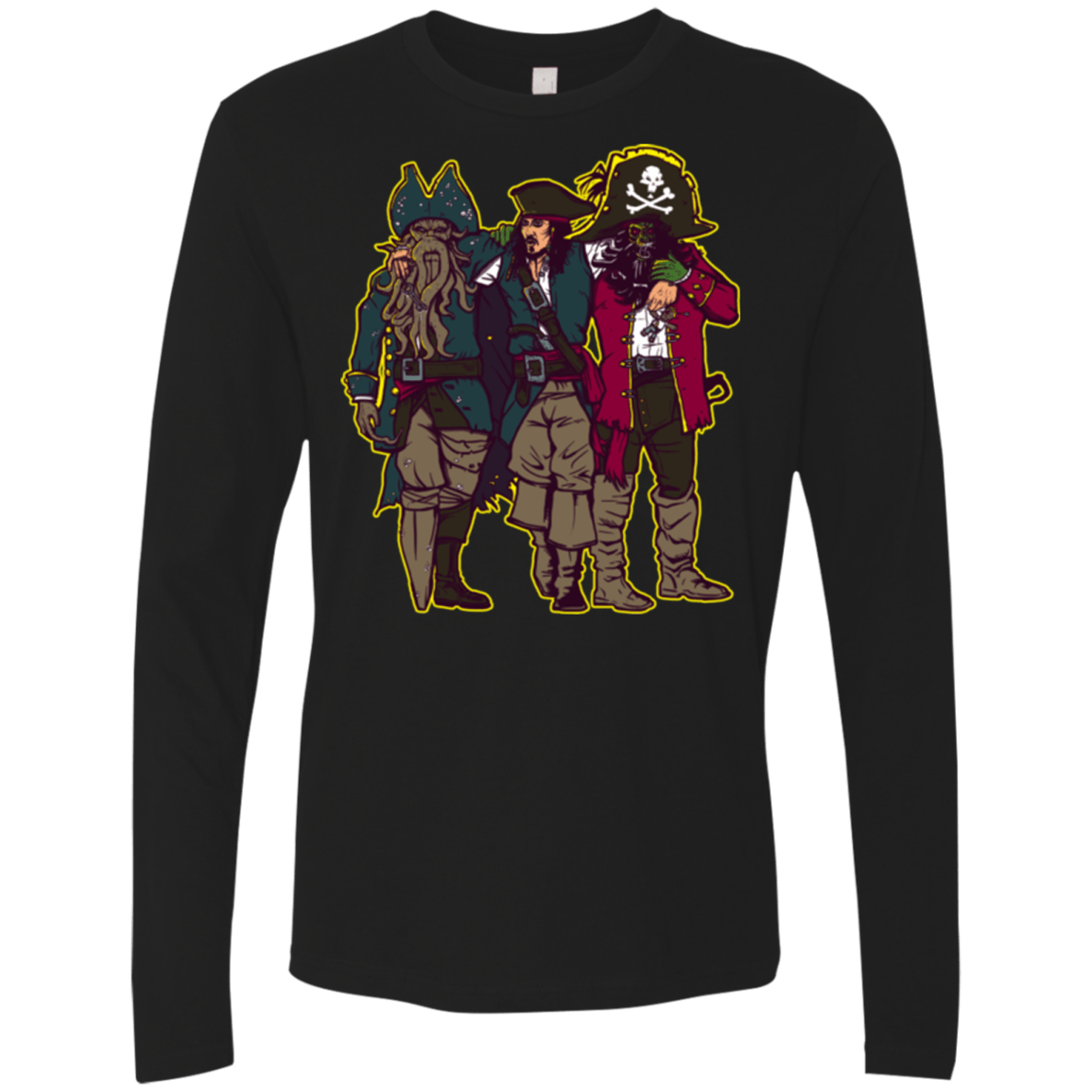 T-Shirts Black / Small Drink Up Me Hearties Men's Premium Long Sleeve