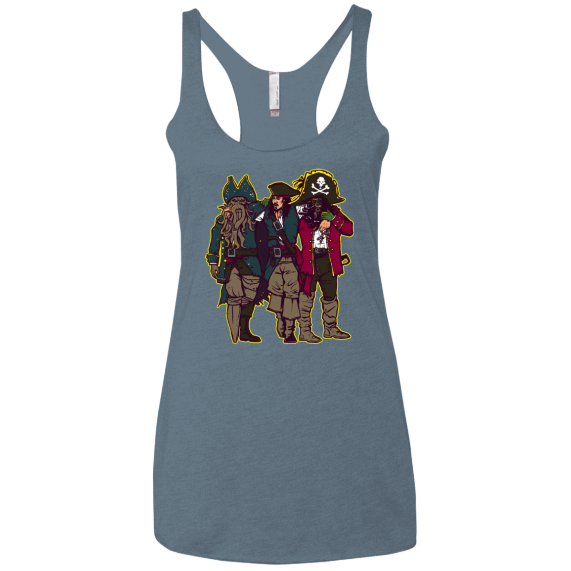 T-Shirts Indigo / X-Small Drink Up Me Hearties Women's Triblend Racerback Tank
