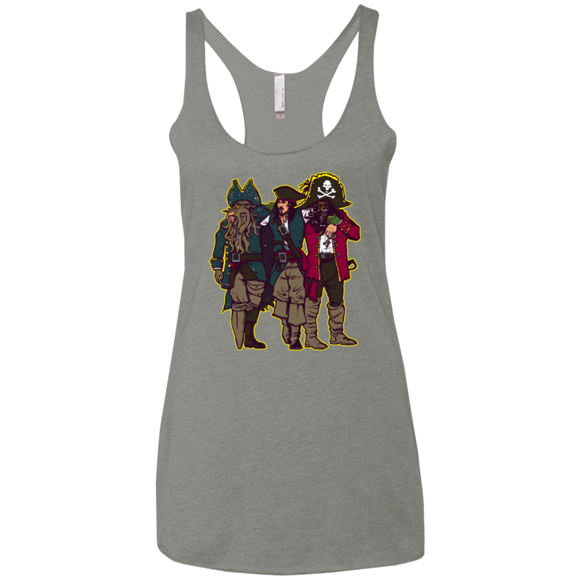 T-Shirts Venetian Grey / X-Small Drink Up Me Hearties Women's Triblend Racerback Tank