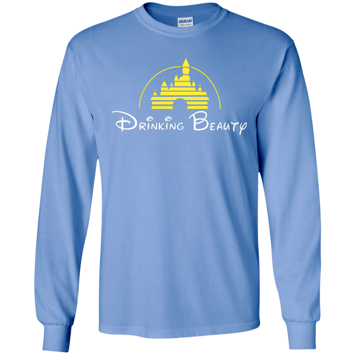 T-Shirts Carolina Blue / S Drinking Beauty Men's Long Sleeve T-Shirt
