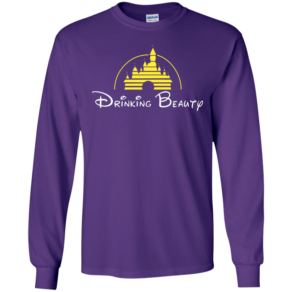 T-Shirts Purple / S Drinking Beauty Men's Long Sleeve T-Shirt
