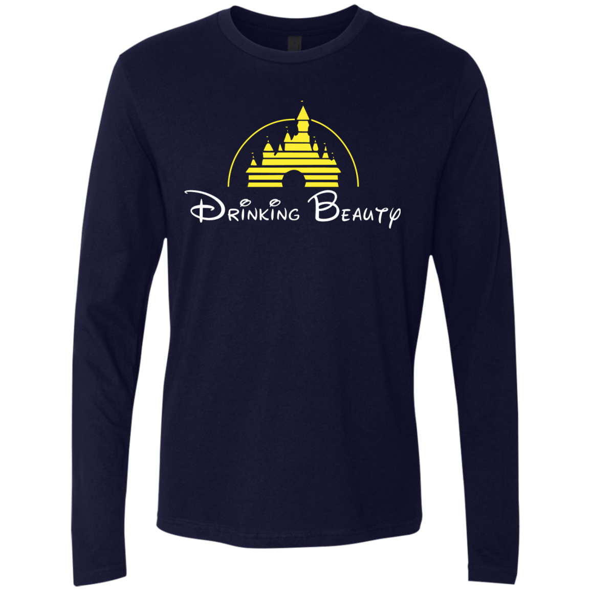 T-Shirts Midnight Navy / S Drinking Beauty Men's Premium Long Sleeve