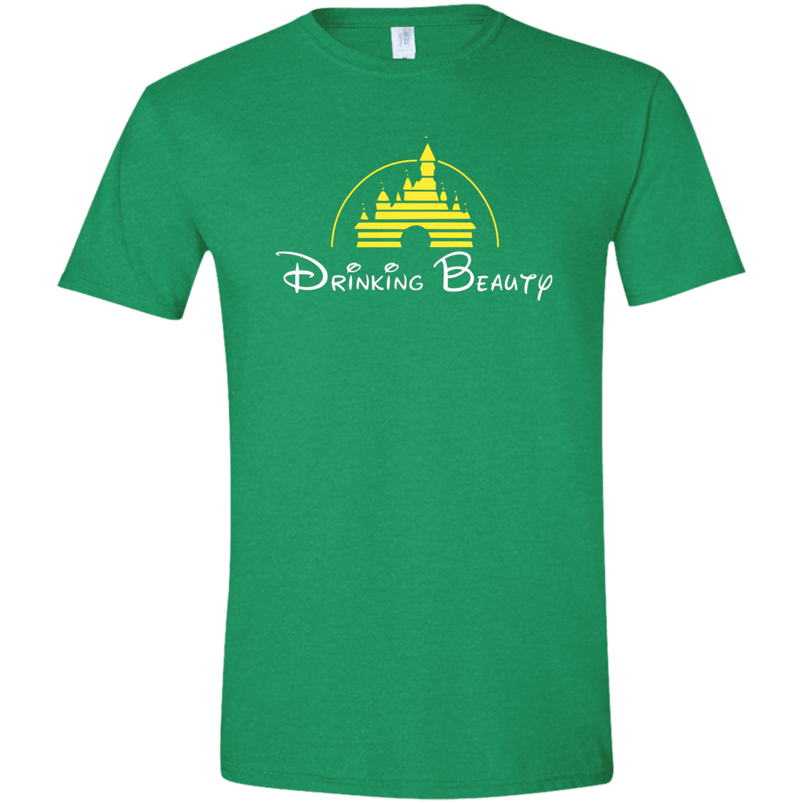 T-Shirts Heather Irish Green / S Drinking Beauty Men's Semi-Fitted Softstyle