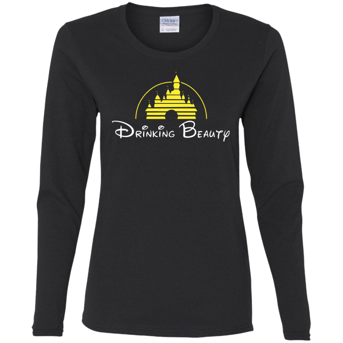 T-Shirts Black / S Drinking Beauty Women's Long Sleeve T-Shirt