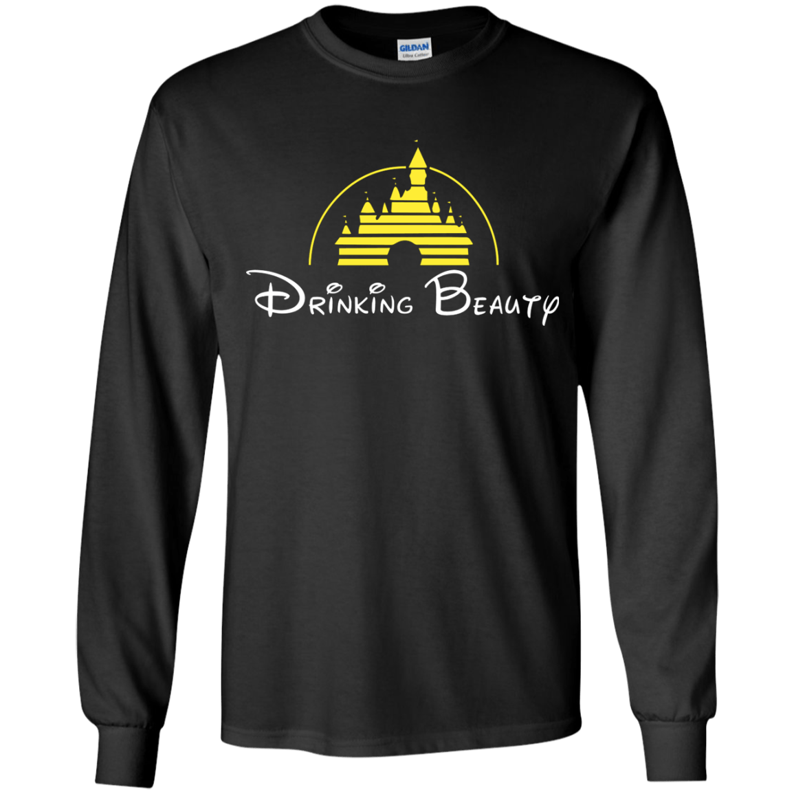 T-Shirts Black / YS Drinking Beauty Youth Long Sleeve T-Shirt