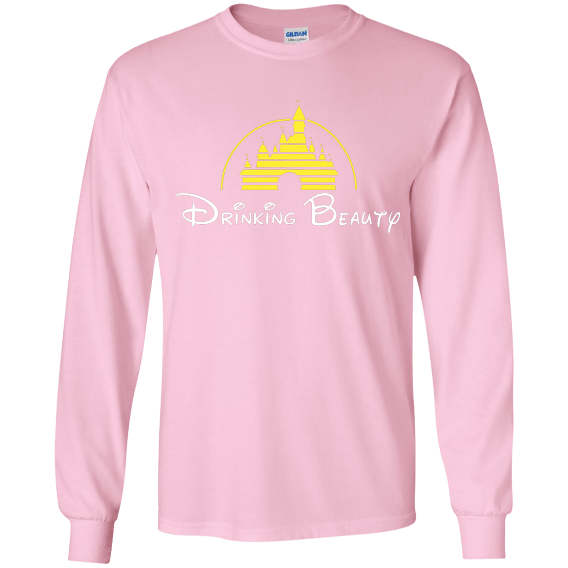 T-Shirts Light Pink / YS Drinking Beauty Youth Long Sleeve T-Shirt