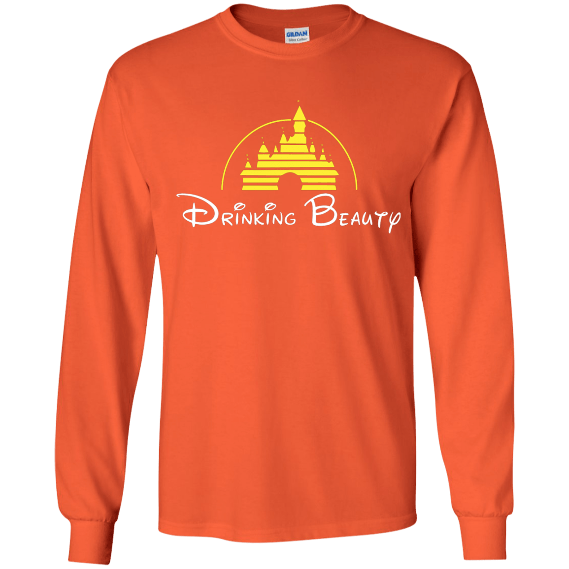 T-Shirts Orange / YS Drinking Beauty Youth Long Sleeve T-Shirt