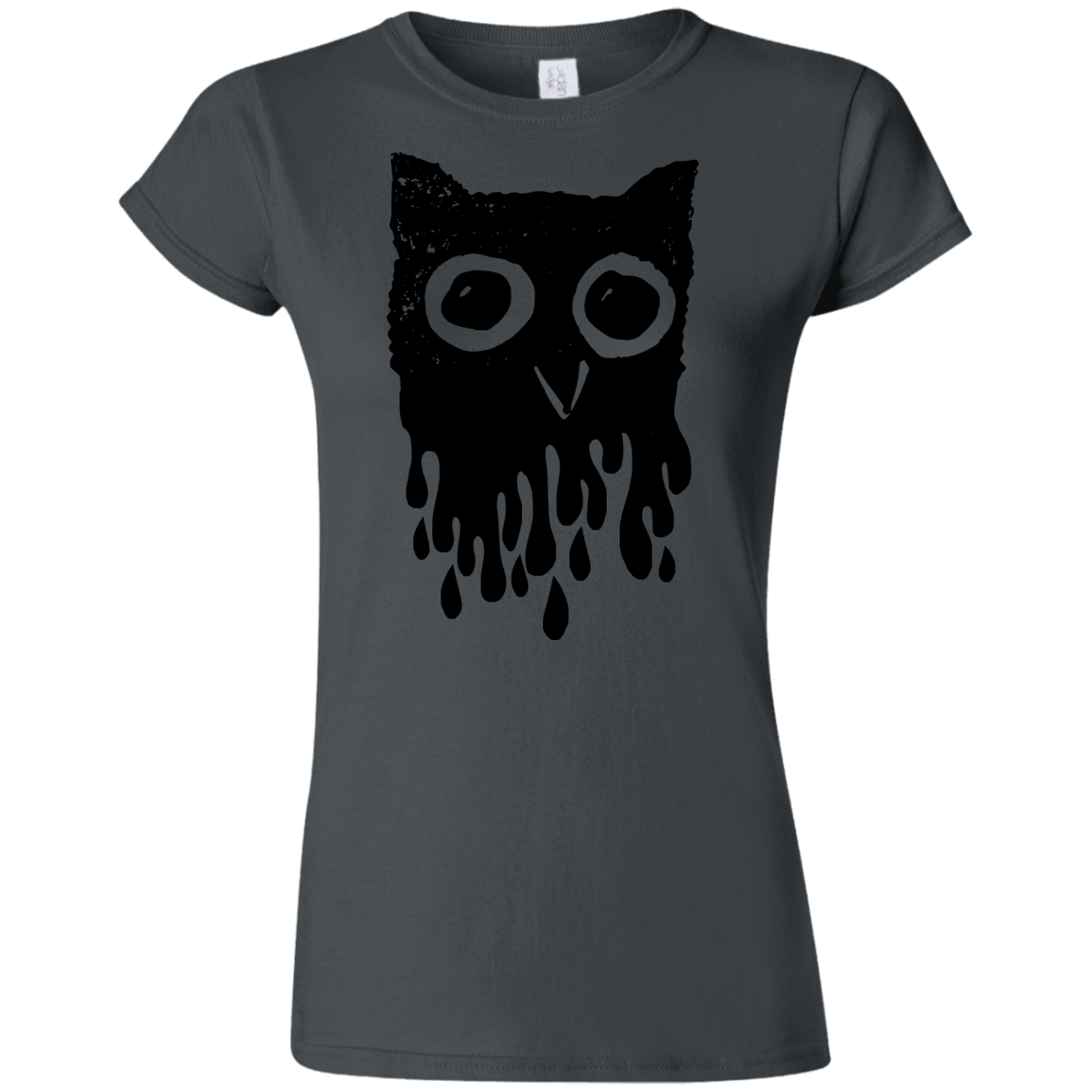 T-Shirts Charcoal / S Dripping Owl Junior Slimmer-Fit T-Shirt