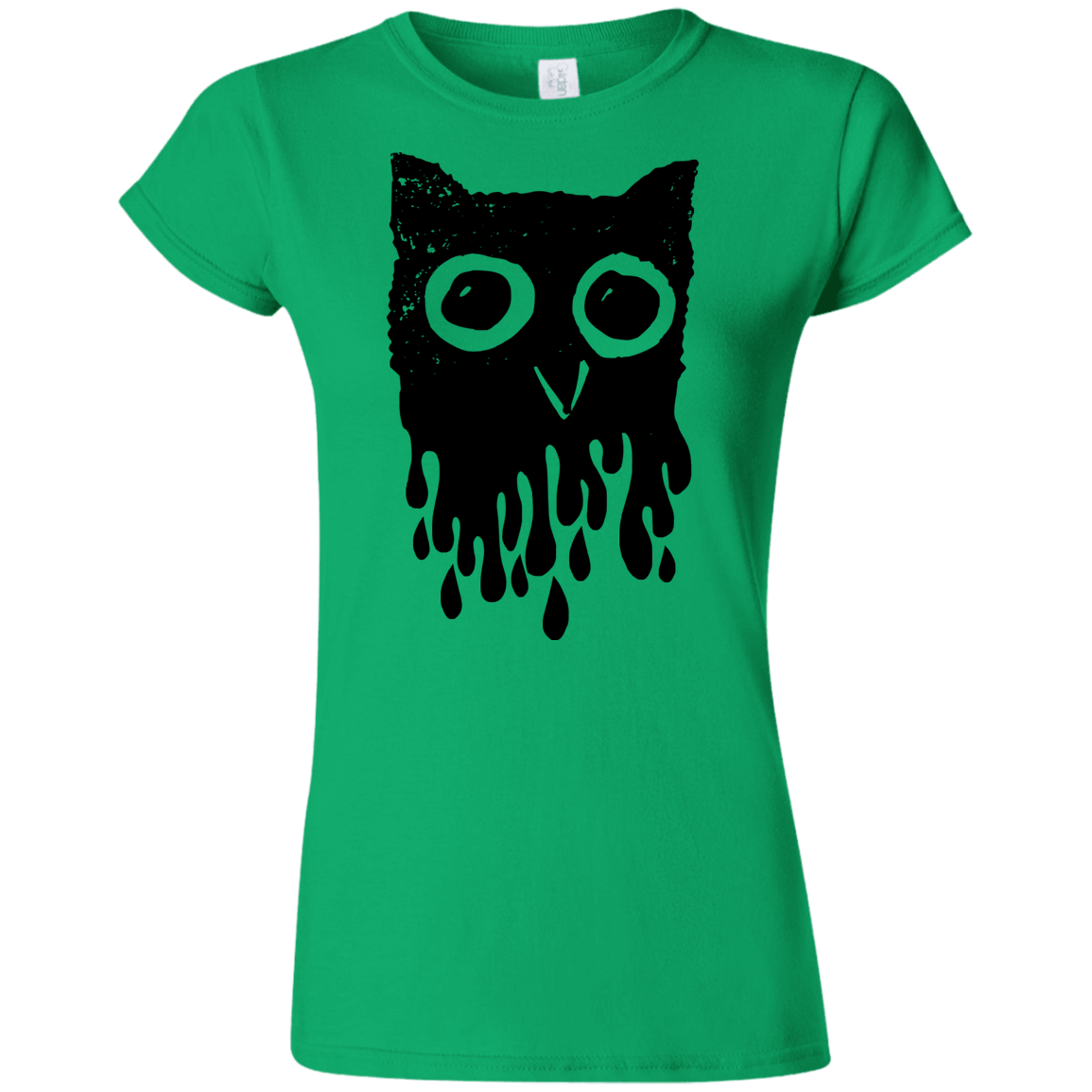 T-Shirts Irish Green / S Dripping Owl Junior Slimmer-Fit T-Shirt