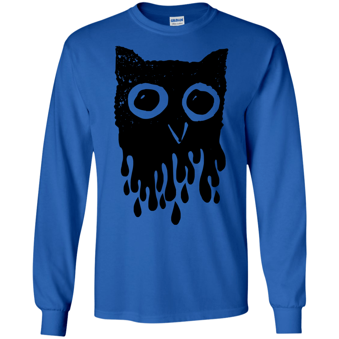 T-Shirts Royal / S Dripping Owl Men's Long Sleeve T-Shirt