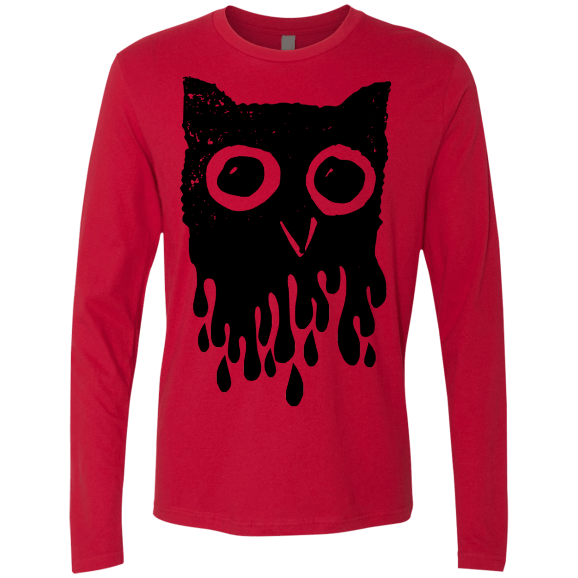 T-Shirts Red / S Dripping Owl Men's Premium Long Sleeve