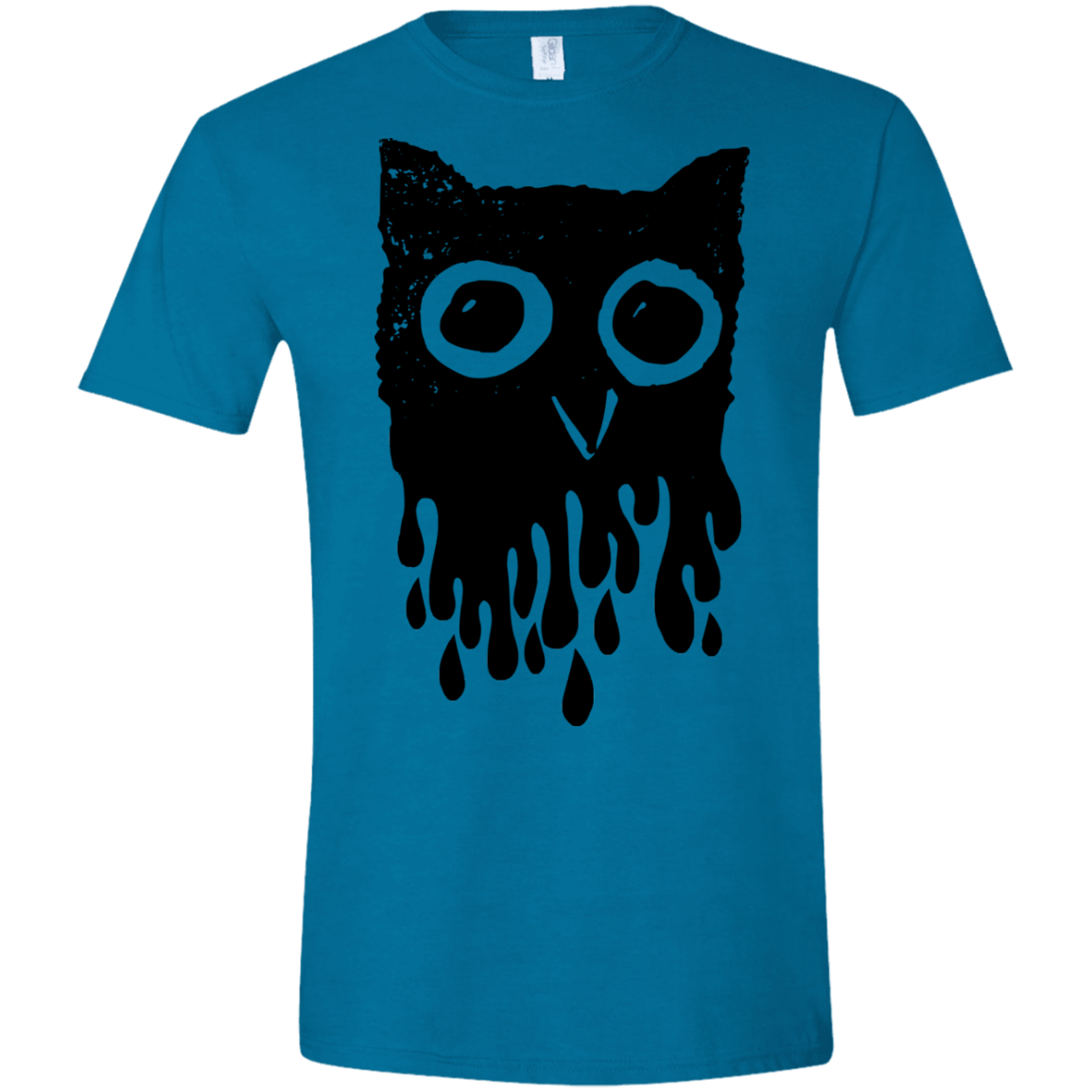 T-Shirts Antique Sapphire / S Dripping Owl Men's Semi-Fitted Softstyle