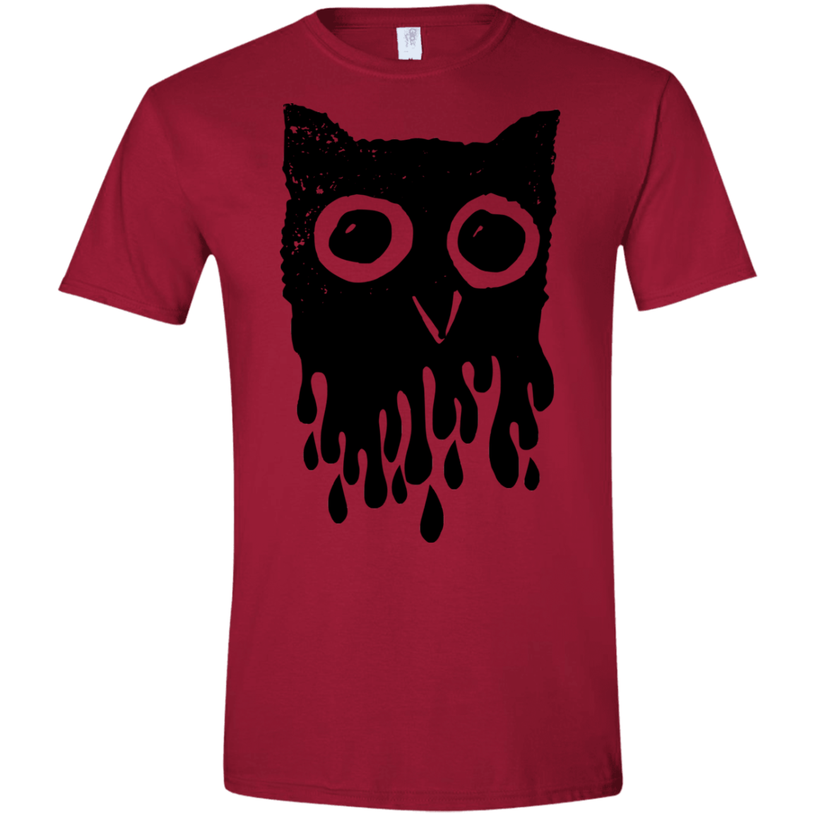 T-Shirts Cardinal Red / S Dripping Owl Men's Semi-Fitted Softstyle