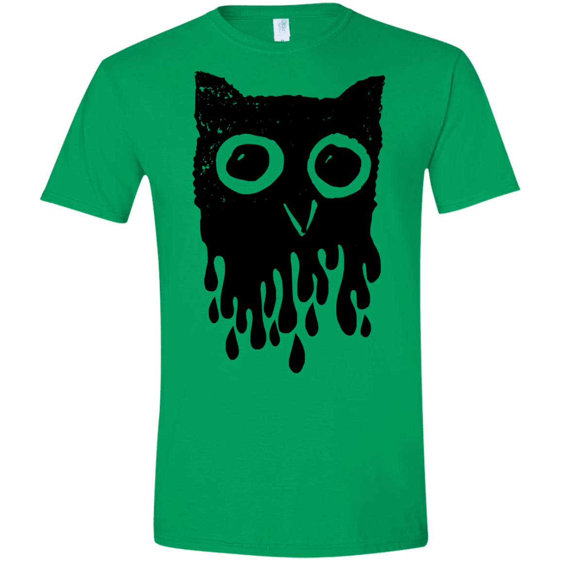 T-Shirts Irish Green / S Dripping Owl Men's Semi-Fitted Softstyle