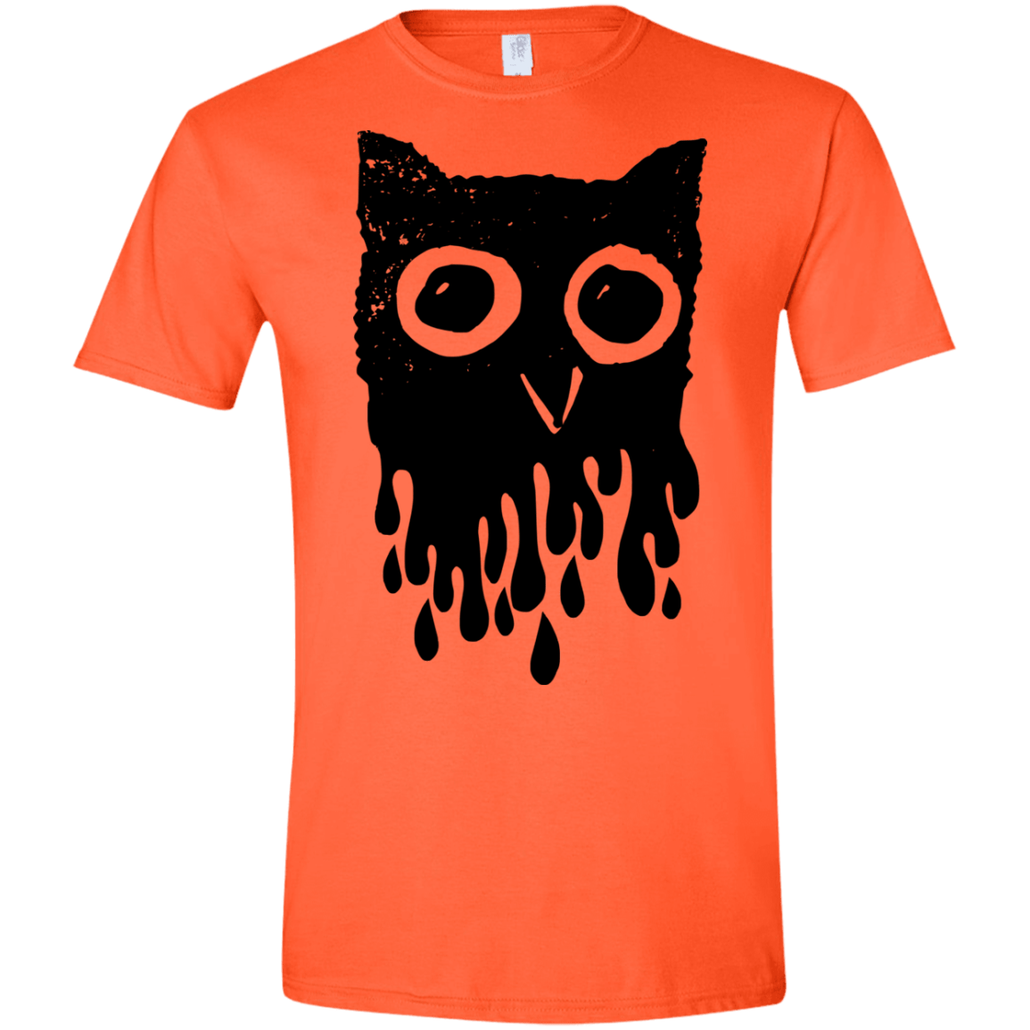 T-Shirts Orange / S Dripping Owl Men's Semi-Fitted Softstyle
