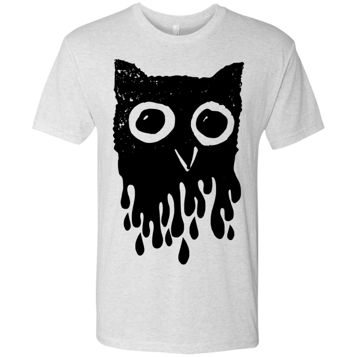 T-Shirts Heather White / S Dripping Owl Men's Triblend T-Shirt