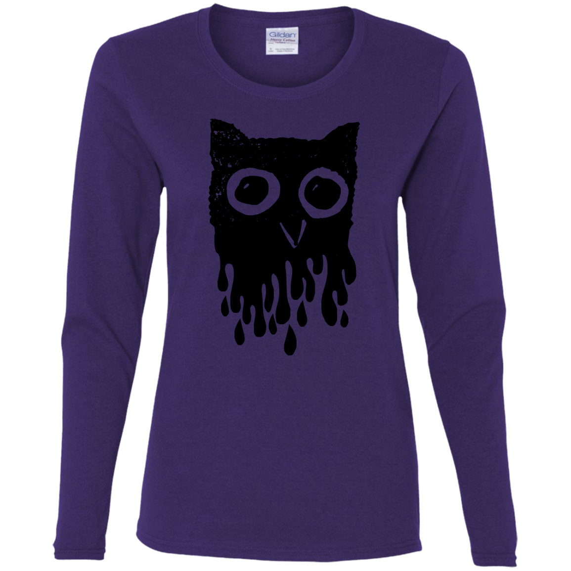 T-Shirts Purple / S Dripping Owl Women's Long Sleeve T-Shirt