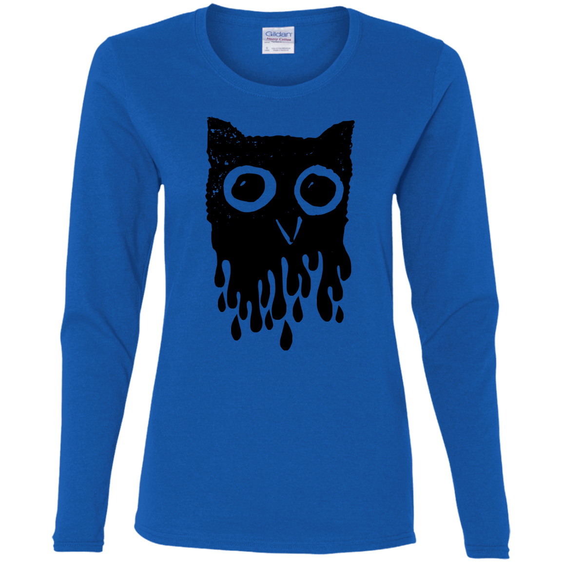 T-Shirts Royal / S Dripping Owl Women's Long Sleeve T-Shirt