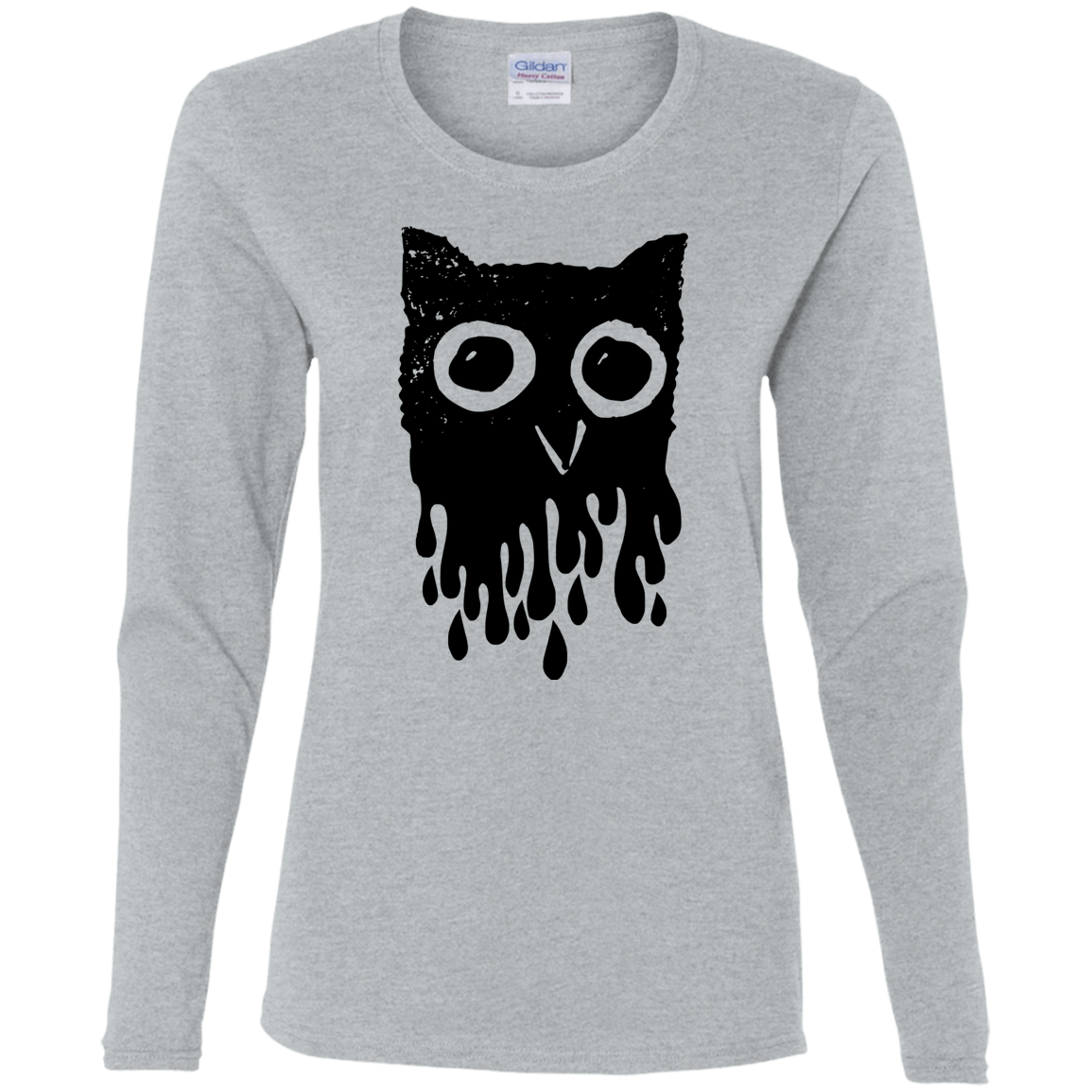 T-Shirts Sport Grey / S Dripping Owl Women's Long Sleeve T-Shirt