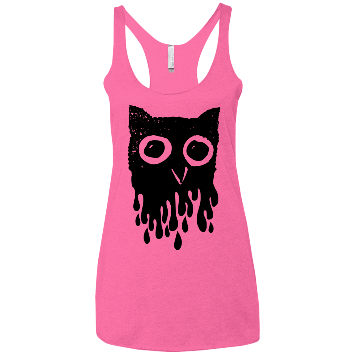 T-Shirts Vintage Pink / X-Small Dripping Owl Women's Triblend Racerback Tank