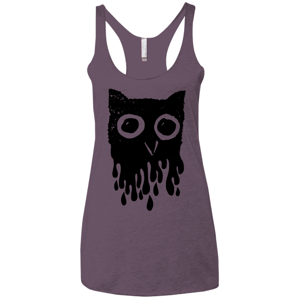 T-Shirts Vintage Purple / X-Small Dripping Owl Women's Triblend Racerback Tank