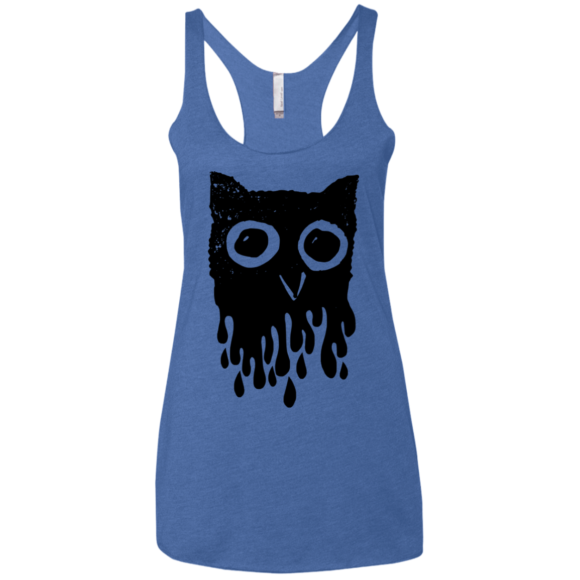 T-Shirts Vintage Royal / X-Small Dripping Owl Women's Triblend Racerback Tank