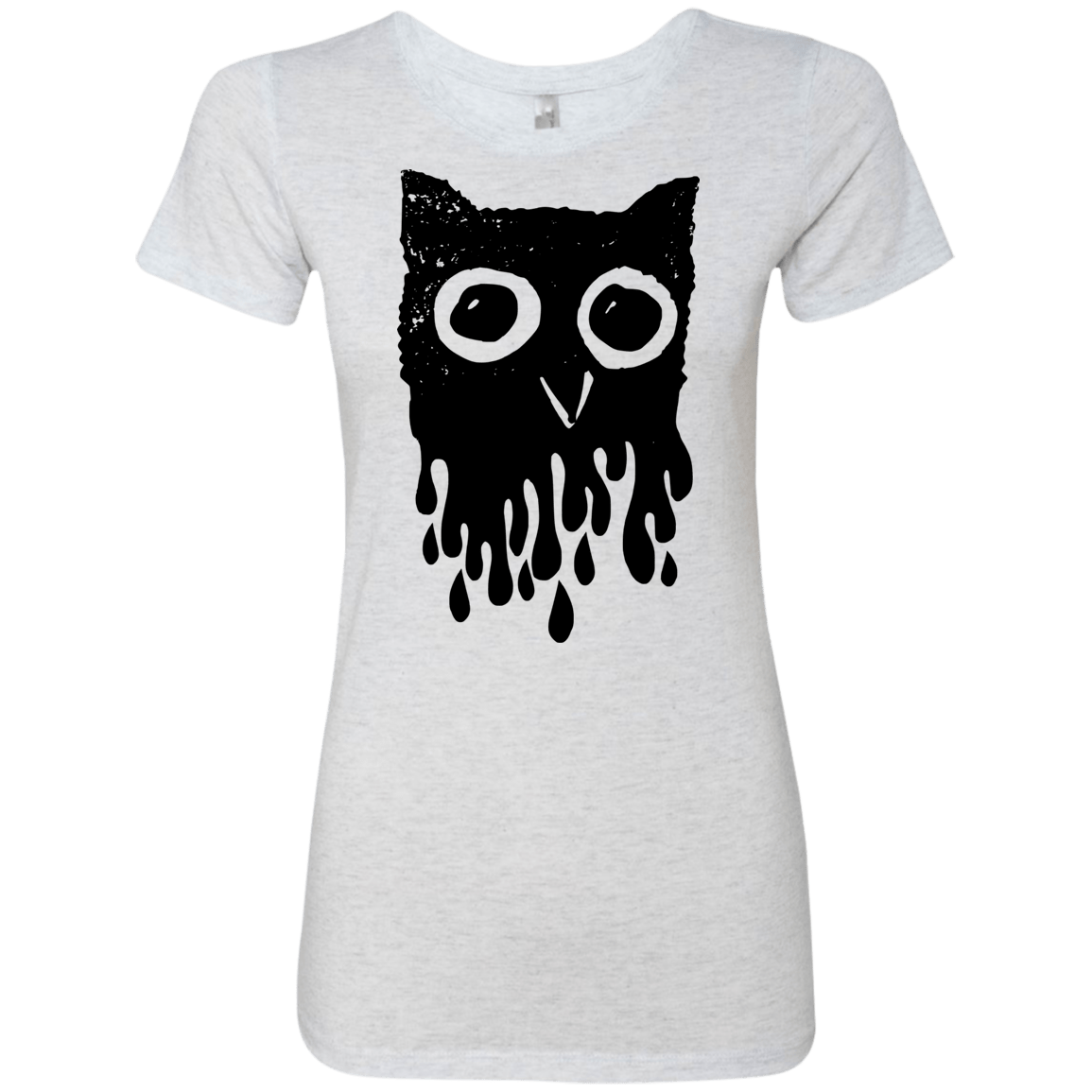T-Shirts Heather White / S Dripping Owl Women's Triblend T-Shirt