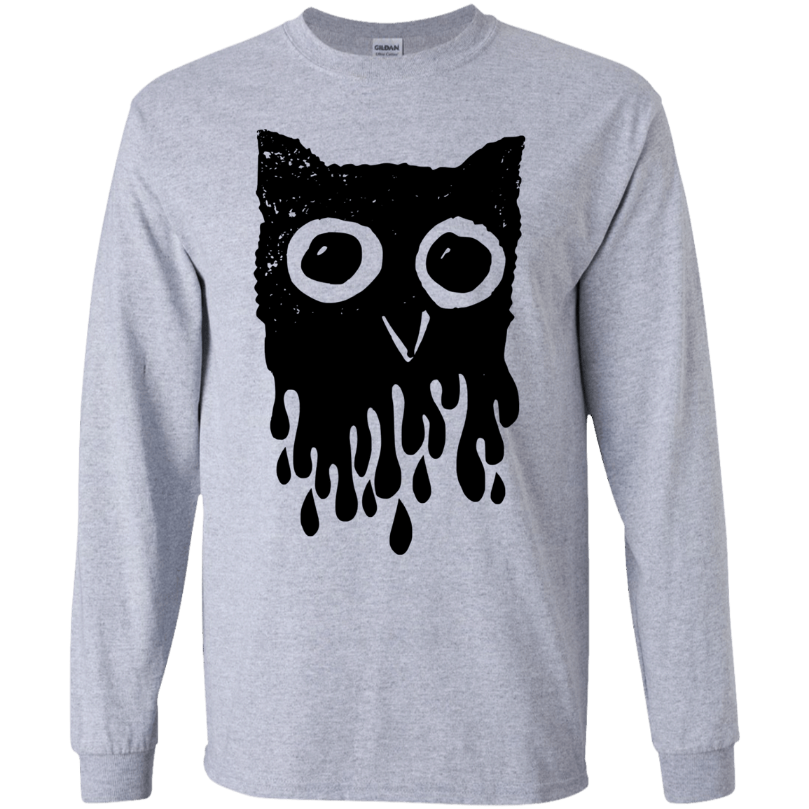 T-Shirts Sport Grey / YS Dripping Owl Youth Long Sleeve T-Shirt