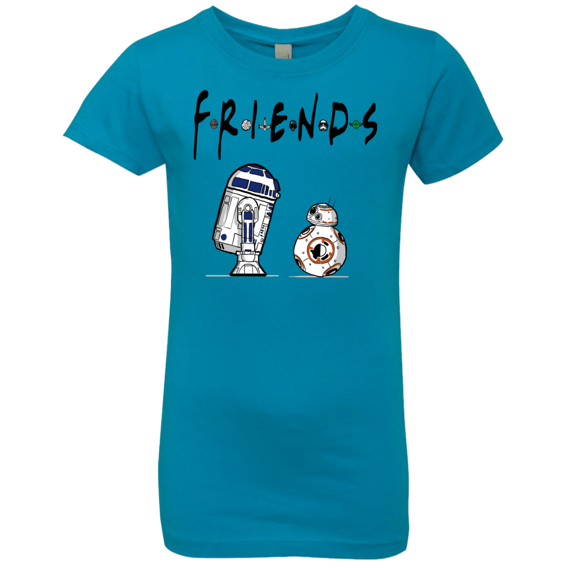 T-Shirts Turquoise / YXS Droid Friends Girls Premium T-Shirt