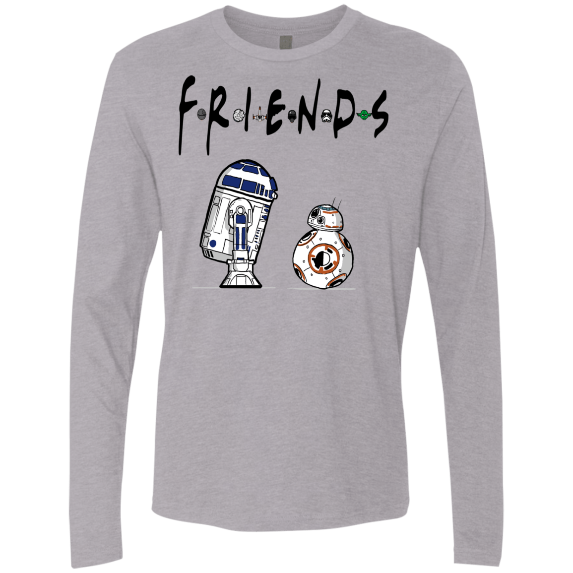 T-Shirts Heather Grey / Small Droid Friends Men's Premium Long Sleeve