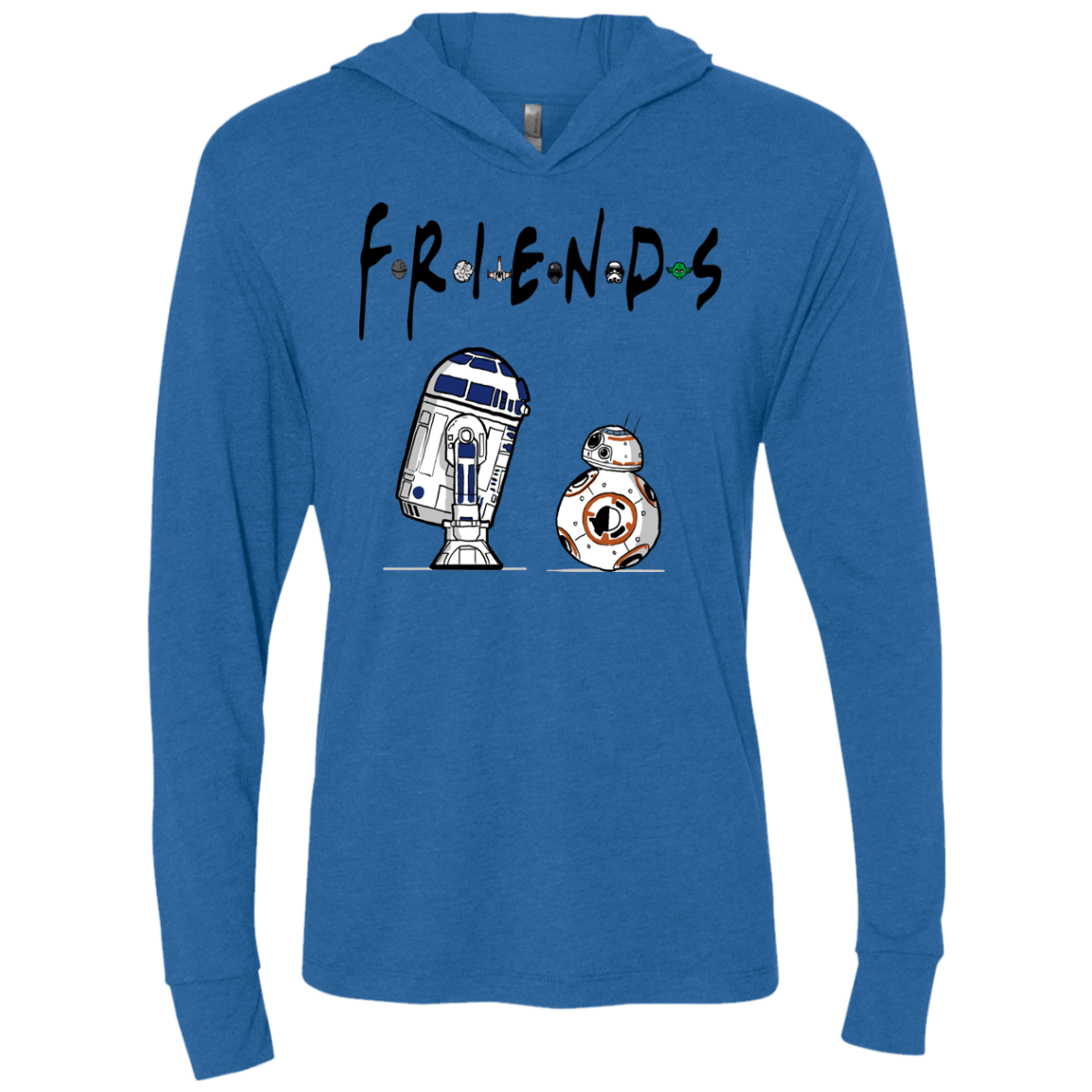 T-Shirts Vintage Royal / X-Small Droid Friends Triblend Long Sleeve Hoodie Tee