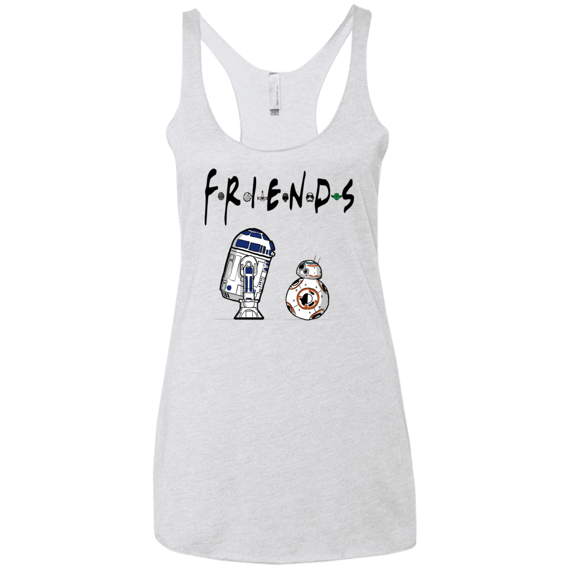 T-Shirts Heather White / X-Small Droid Friends Women's Triblend Racerback Tank