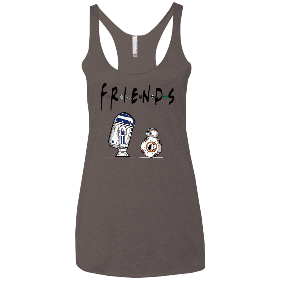T-Shirts Macchiato / X-Small Droid Friends Women's Triblend Racerback Tank