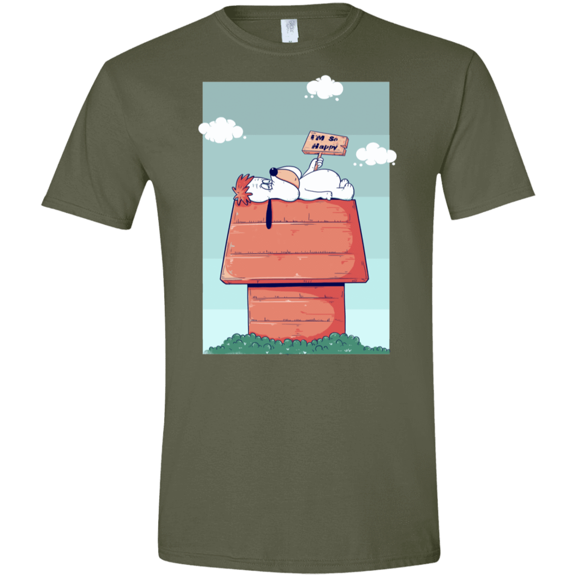 T-Shirts Military Green / S Droopy Men's Semi-Fitted Softstyle